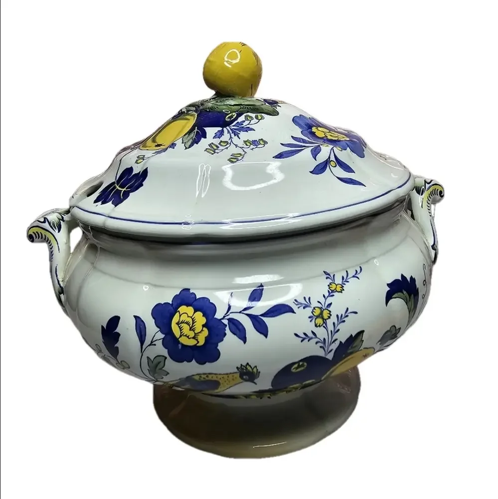 Vintage Spode Blue Bird Soup Tureen With Lid